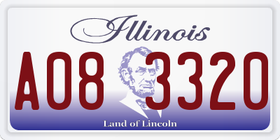 IL license plate A083320