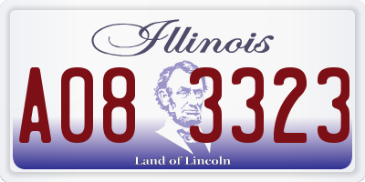 IL license plate A083323