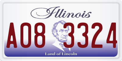 IL license plate A083324
