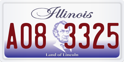 IL license plate A083325