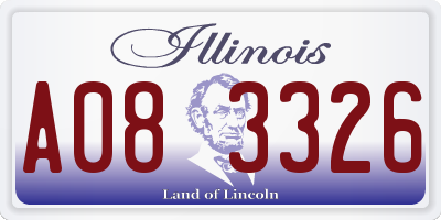 IL license plate A083326