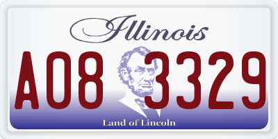 IL license plate A083329