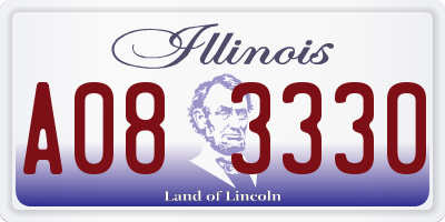IL license plate A083330