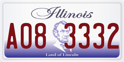 IL license plate A083332