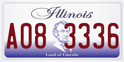 IL license plate A083336
