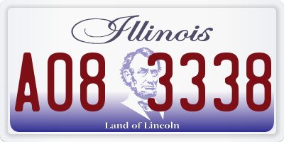 IL license plate A083338