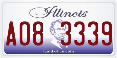 IL license plate A083339