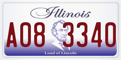 IL license plate A083340