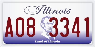 IL license plate A083341