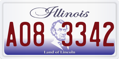 IL license plate A083342