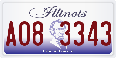 IL license plate A083343