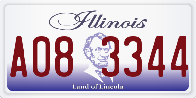 IL license plate A083344