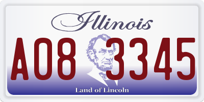 IL license plate A083345
