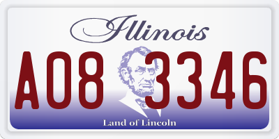 IL license plate A083346