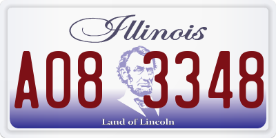 IL license plate A083348