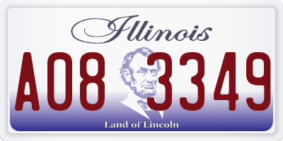IL license plate A083349