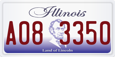 IL license plate A083350