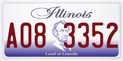 IL license plate A083352