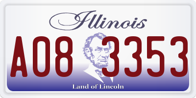 IL license plate A083353