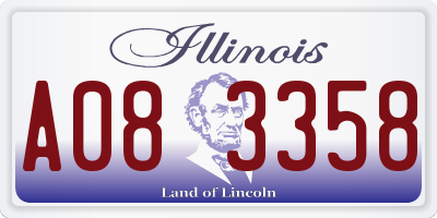 IL license plate A083358