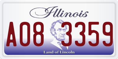 IL license plate A083359