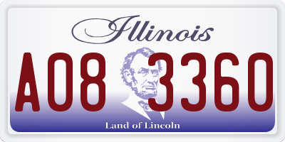 IL license plate A083360