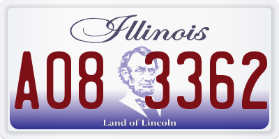 IL license plate A083362