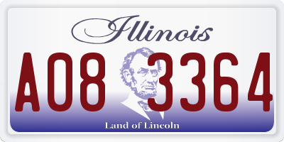IL license plate A083364