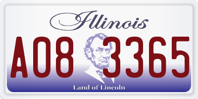 IL license plate A083365