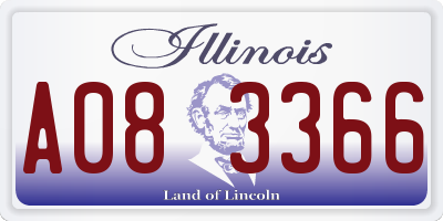 IL license plate A083366