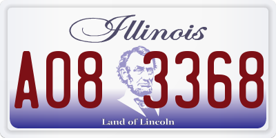IL license plate A083368