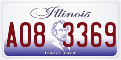 IL license plate A083369