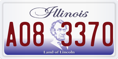 IL license plate A083370