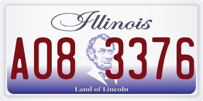IL license plate A083376