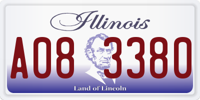 IL license plate A083380