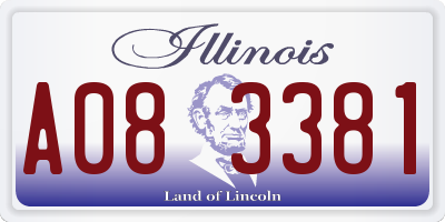 IL license plate A083381