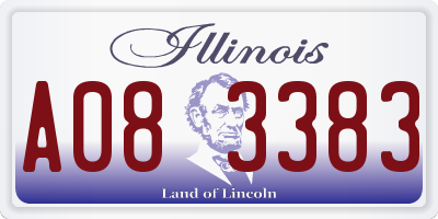 IL license plate A083383