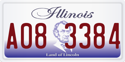 IL license plate A083384