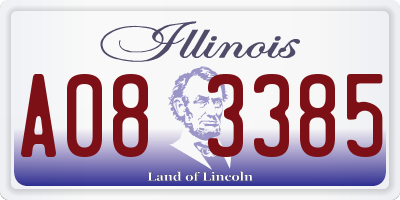 IL license plate A083385