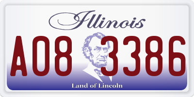 IL license plate A083386
