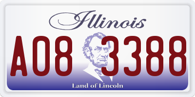 IL license plate A083388