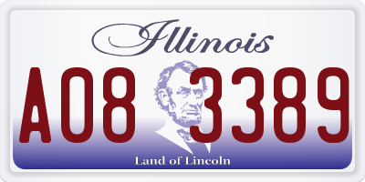 IL license plate A083389