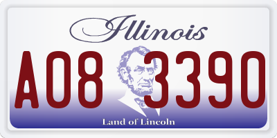 IL license plate A083390