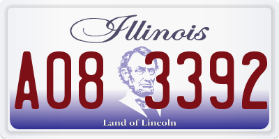 IL license plate A083392