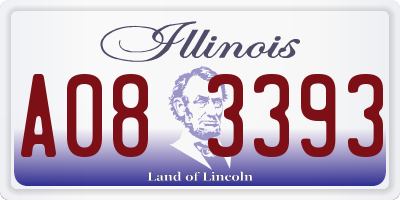 IL license plate A083393