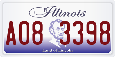 IL license plate A083398