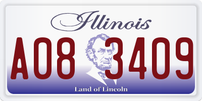 IL license plate A083409