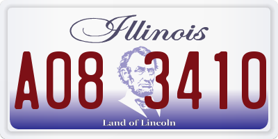 IL license plate A083410