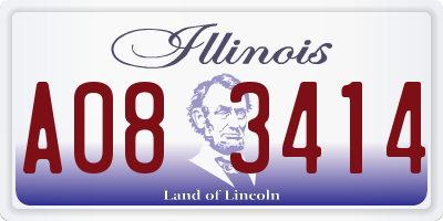 IL license plate A083414