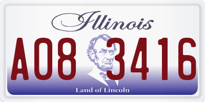 IL license plate A083416